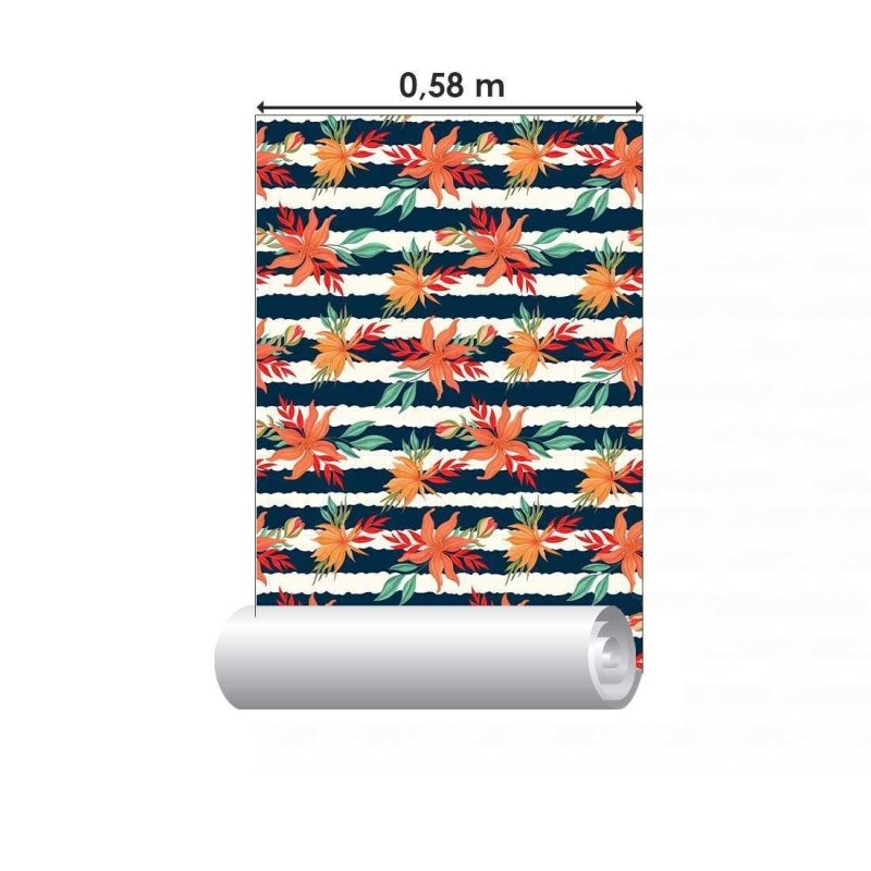 Papel de Parede Adesivo Floral N02269 - Papel na Parede