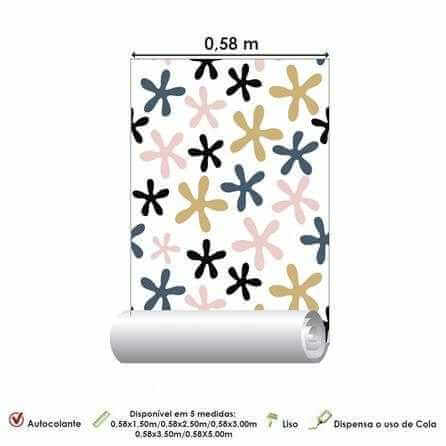 Papel de Parede Adesivo Floral N18013014 - Papel na Parede