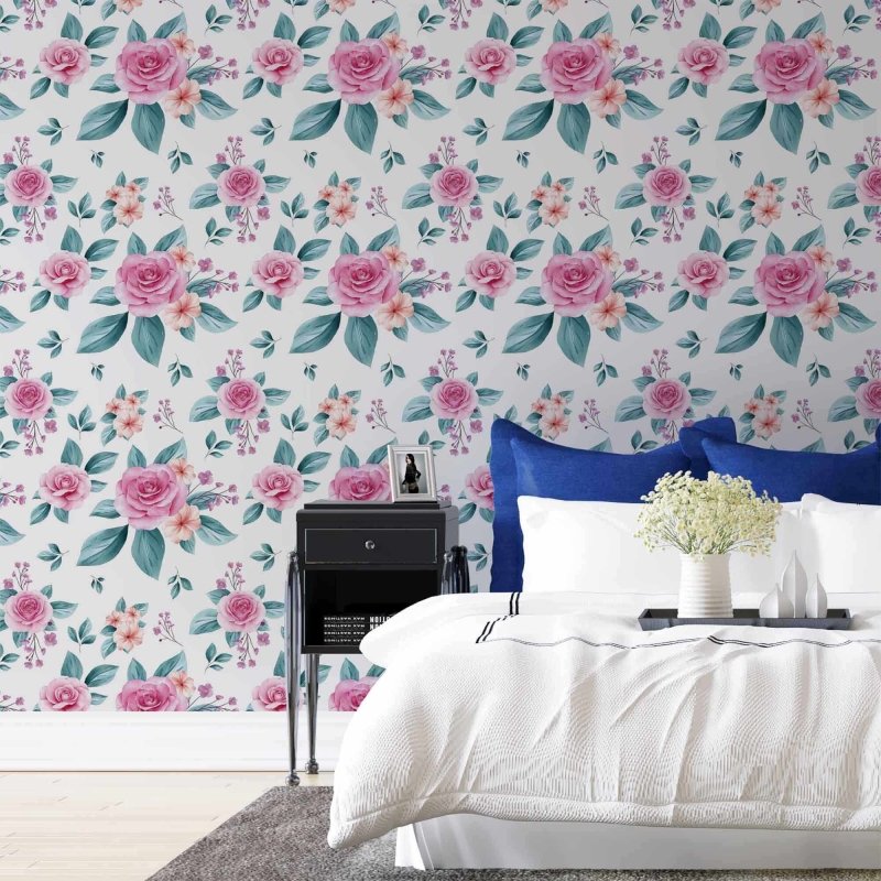 Papel de Parede Adesivo Floral N244 - Papel na Parede