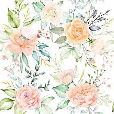 Papel de Parede Adesivo Floral N258F - Papel na Parede