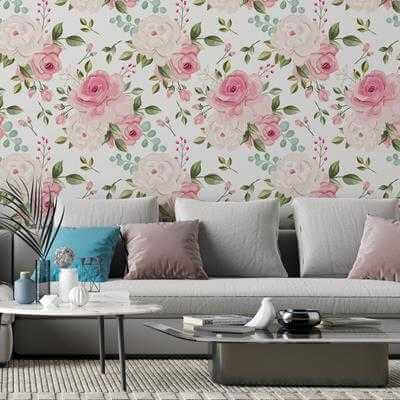 Papel de Parede Adesivo Floral N4081 - Papel na Parede