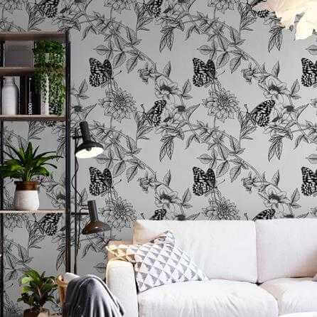 Papel de Parede Adesivo Floral N454 - Papel na Parede