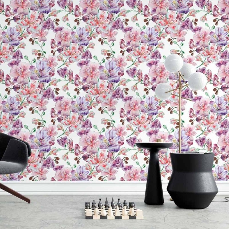 Papel de Parede Adesivo Floral Orquideas N015128 - Papel na Parede