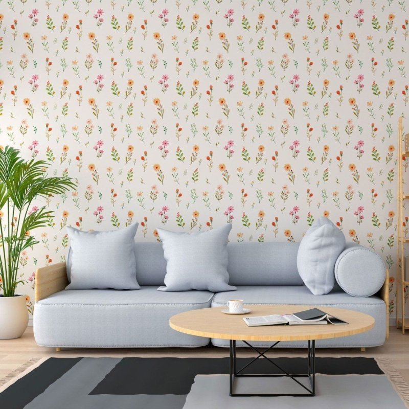 Papel de Parede Adesivo Floral Primavera N013291 - Papel na Parede