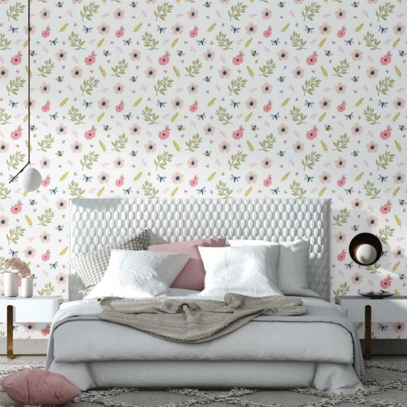 Papel de Parede Adesivo floral primavera N014054 - Papel na Parede