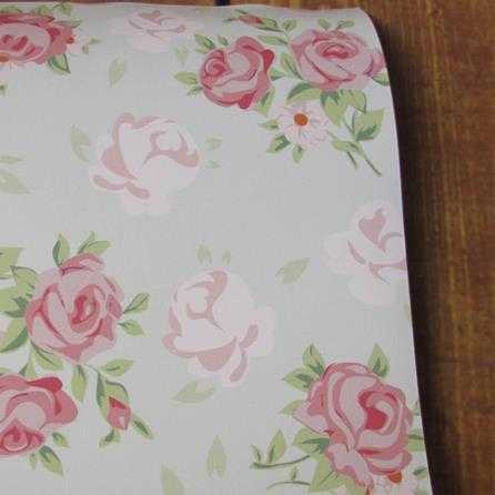 Papel de Parede Adesivo Floral Rosa 121118587 - Papel na Parede