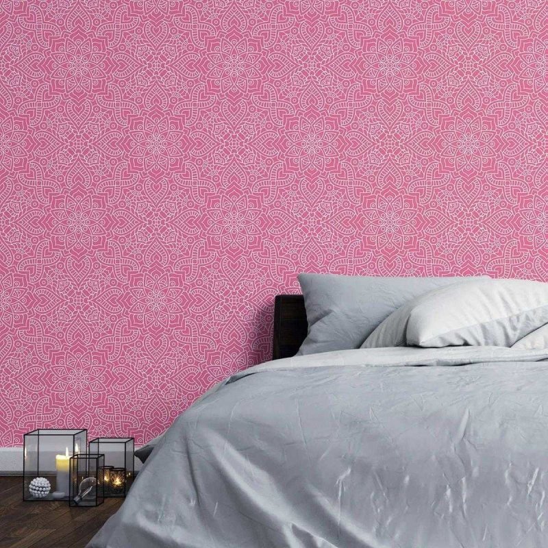 Papel de Parede Adesivo Floral Rosa N03035 - Papel na Parede