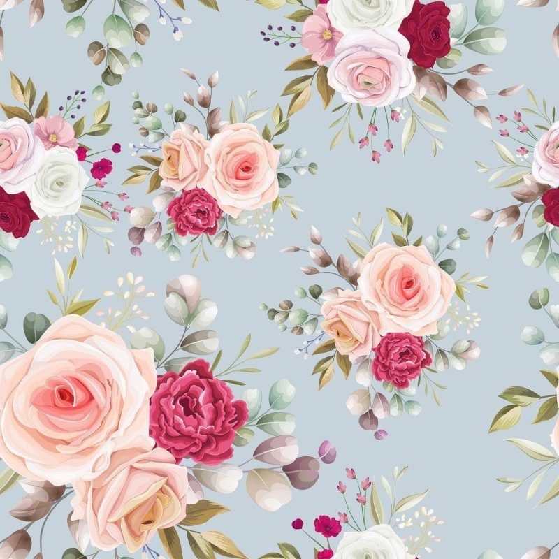 Papel de Parede Adesivo Floral Rosas N013196 - Papel na Parede