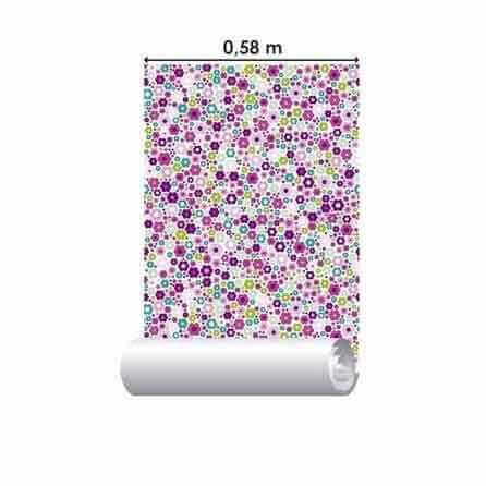 Papel de Parede Adesivo Floral Roxo 111283787 - Papel na Parede