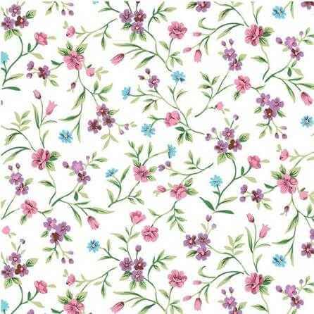 Papel de Parede Adesivo Floral Roxo 1332 - Papel na Parede