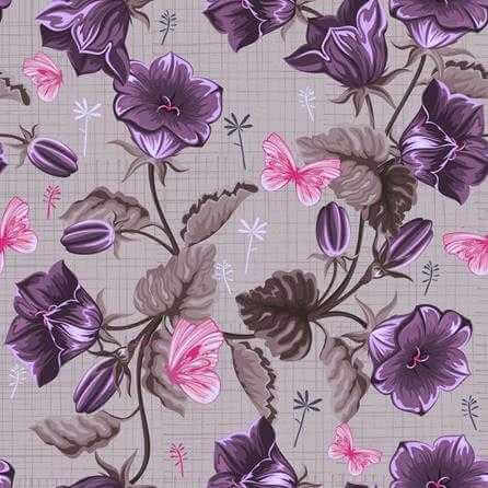 Papel de Parede Adesivo Floral Roxo 687 - Papel na Parede