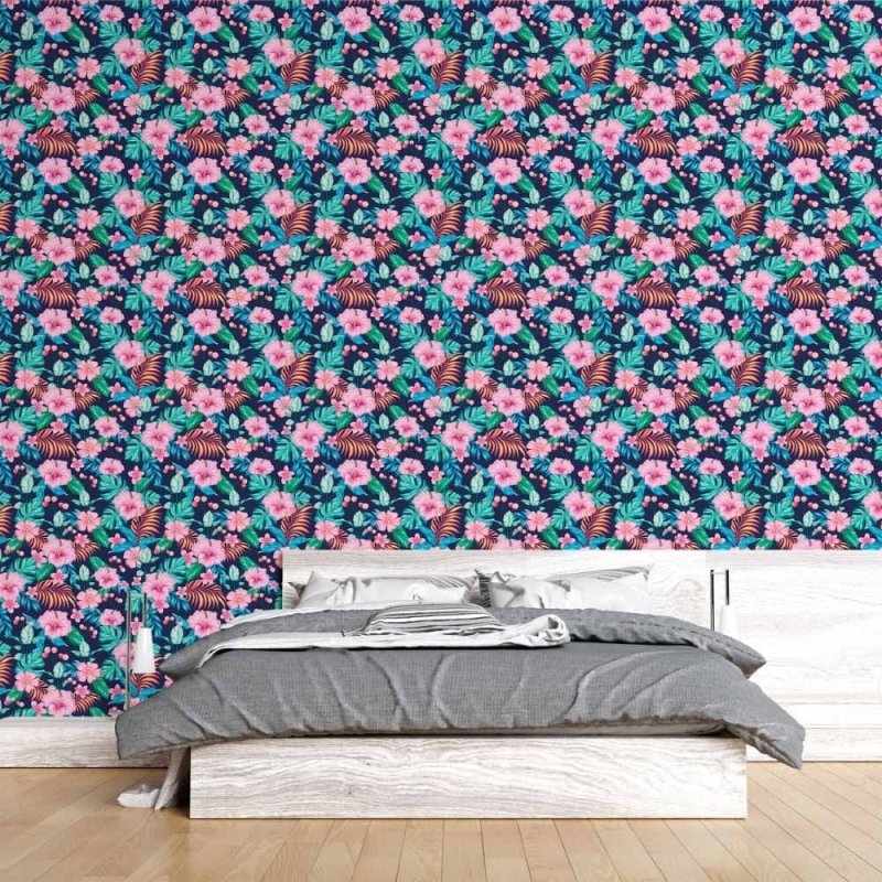 Papel de Parede Adesivo Floral Tropical N015043 - Papel na Parede
