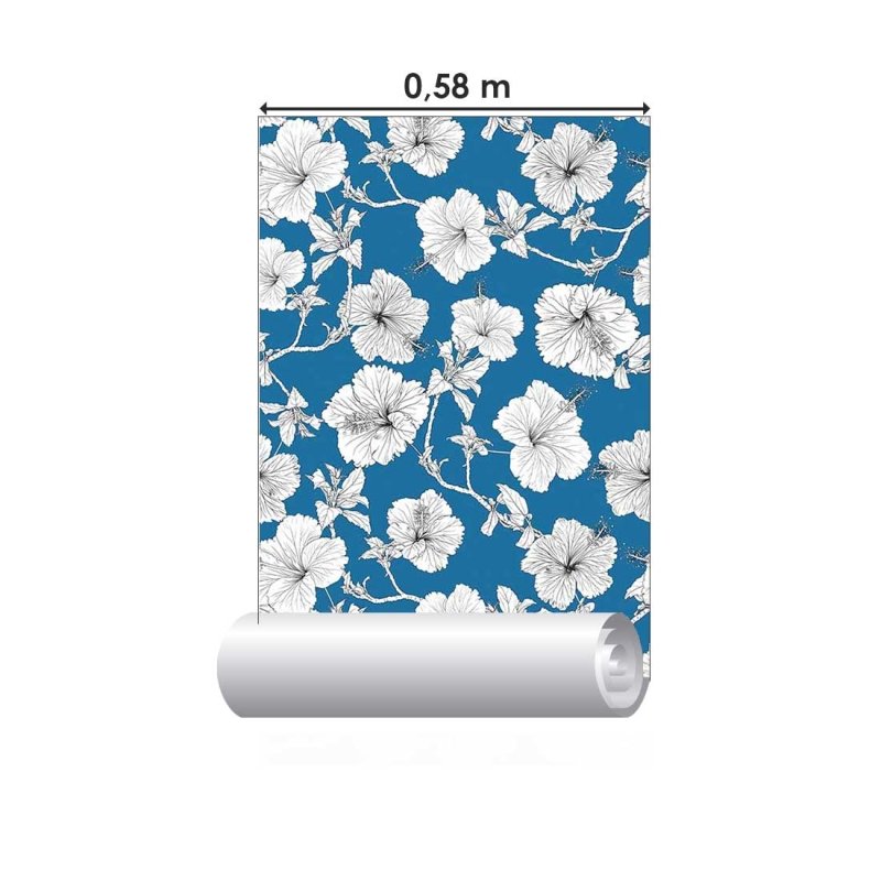 Papel de Parede Adesivo Floral Tropical N018082 - Papel na Parede