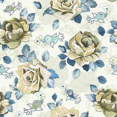 Papel de Parede Adesivo Floral Verde 272 - Papel na Parede