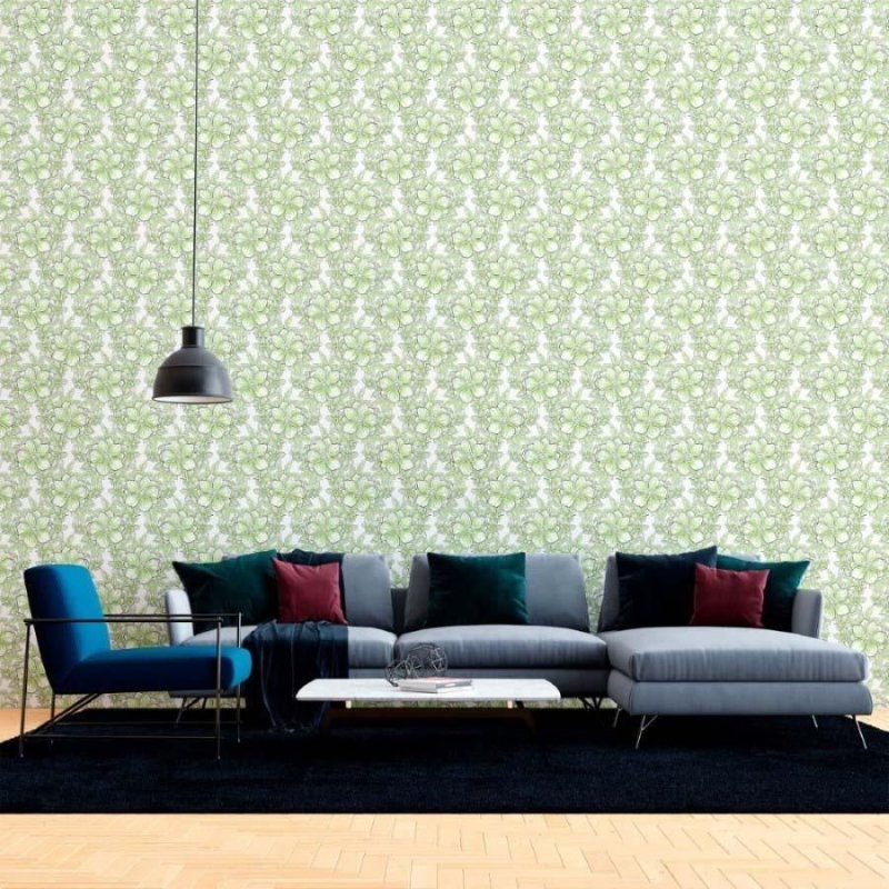 Papel de Parede Adesivo Floral Verde N012115 - Papel na Parede