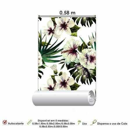 Papel de Parede Adesivo Flores 54545 - Papel na Parede