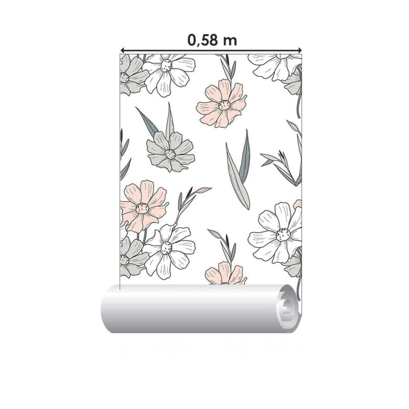 Papel de Parede Adesivo Flores do Campo N06154 - Papel na Parede