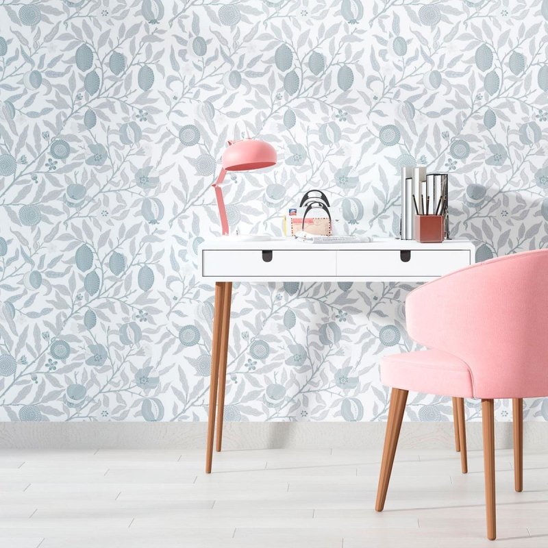 Papel de Parede Adesivo Flores e Folhas N010149 - Papel na Parede