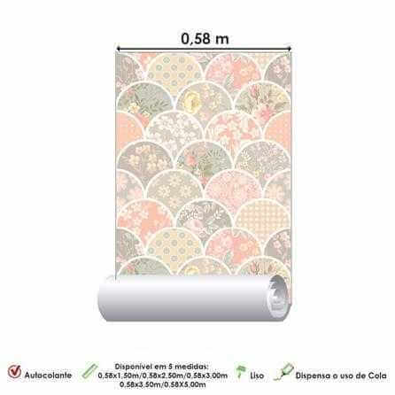 Papel de Parede Adesivo Flores Estilizadas 68353755 - Papel na Parede