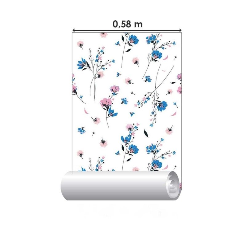 Papel de Parede Adesivo Flores N03086 - Papel na Parede