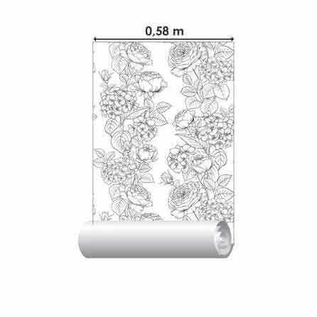 Papel de Parede Adesivo Flores N114 - Papel na Parede