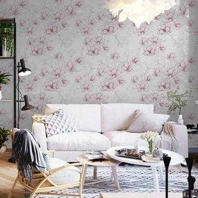 Papel de Parede Adesivo Flores N263 - Papel na Parede