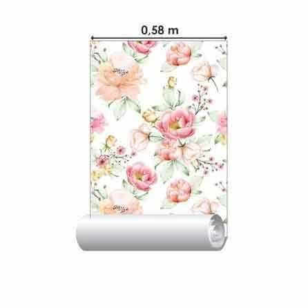 Papel de Parede Adesivo Flores N729 - Papel na Parede