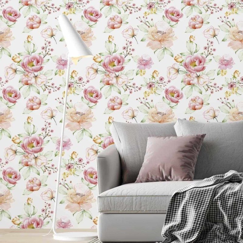 Papel de Parede Adesivo Flores N729 - Papel na Parede