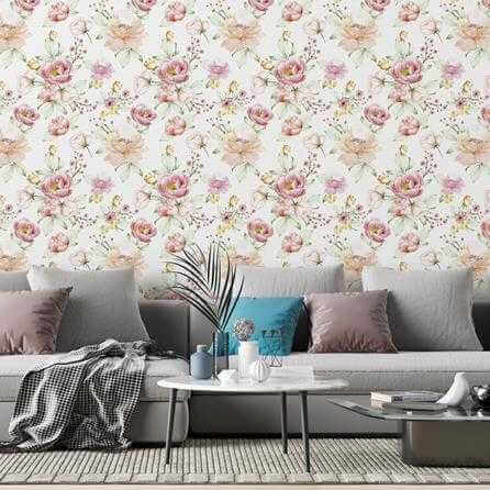 Papel de Parede Adesivo Flores N729 - Papel na Parede