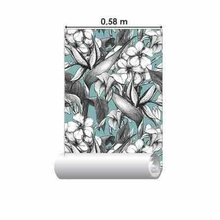 Papel de Parede Adesivo Flores N822 - Papel na Parede