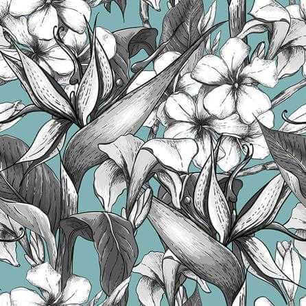 Papel de Parede Adesivo Flores N822 - Papel na Parede