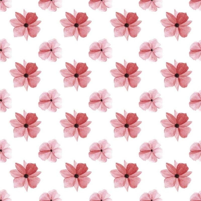 Papel de Parede Adesivo Flores Rosa e Branco N04201 - Papel na Parede