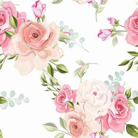 Papel de Parede Adesivo Flores Rosas N412 - Papel na Parede