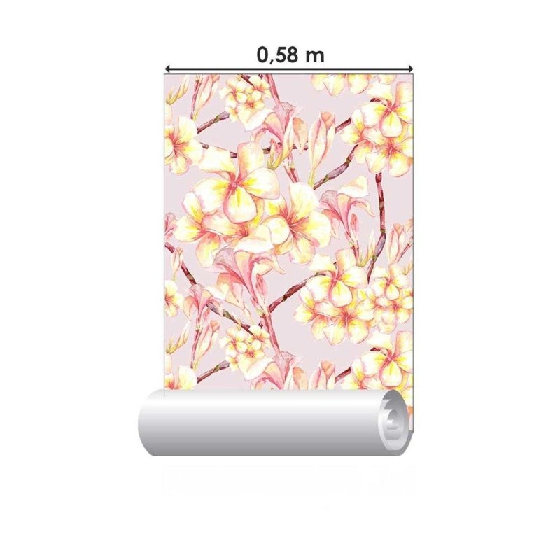 Papel de Parede Adesivo Flores tropicais N03137 - Papel na Parede