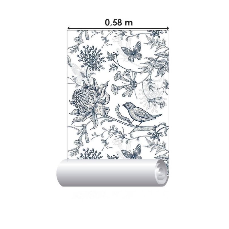 Papel de Parede Adesivo Floresta Nanquim N010113 - Papel na Parede