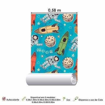 Papel de Parede Adesivo Foguete Infantil 8464297 - Papel na Parede