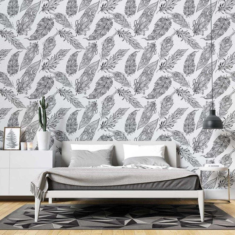 Papel de Parede Adesivo Folha Arabesco N02094 - Papel na Parede
