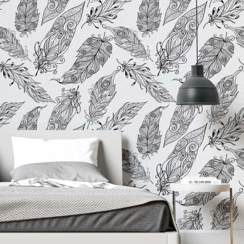 Papel de Parede Adesivo Folha Arabesco N02094 - Papel na Parede