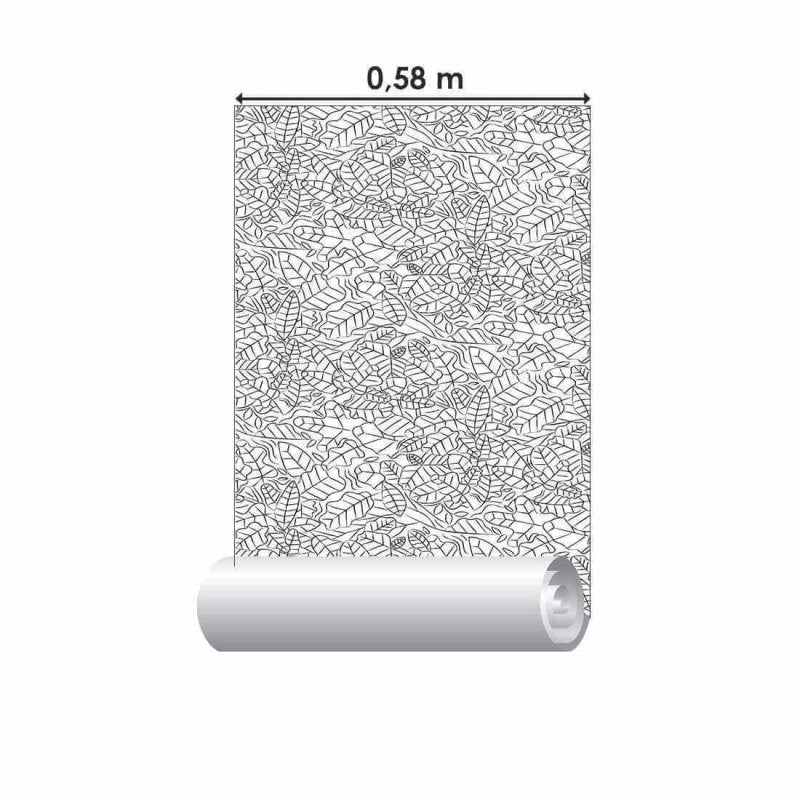 Papel de Parede Adesivo Folha Colorir N02141 - Papel na Parede