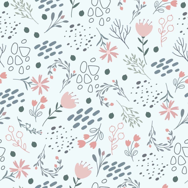 Papel de Parede Adesivo Folha Floral N02099 - Papel na Parede