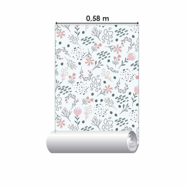 Papel de Parede Adesivo Folha Floral N02099 - Papel na Parede