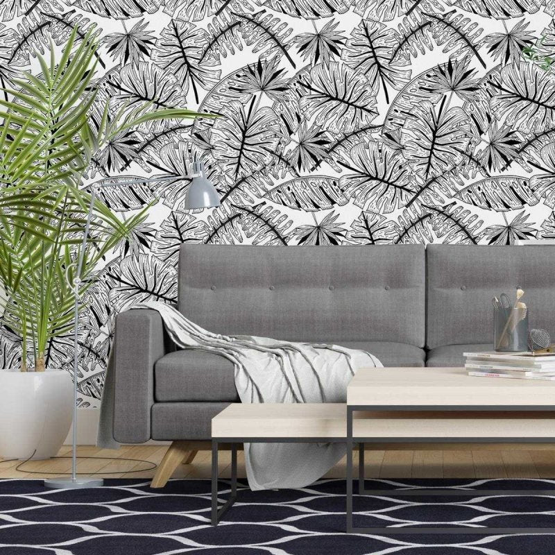 Papel de Parede Adesivo Folhagem Tropical N04167 - Papel na Parede