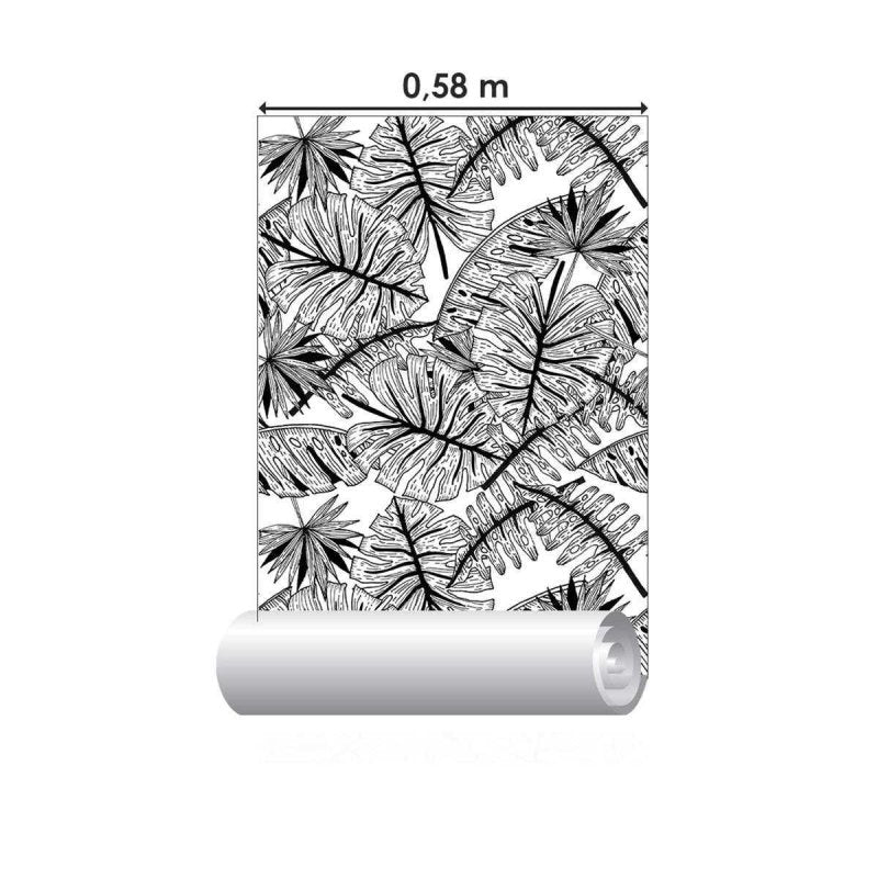 Papel de Parede Adesivo Folhagem Tropical N04167 - Papel na Parede