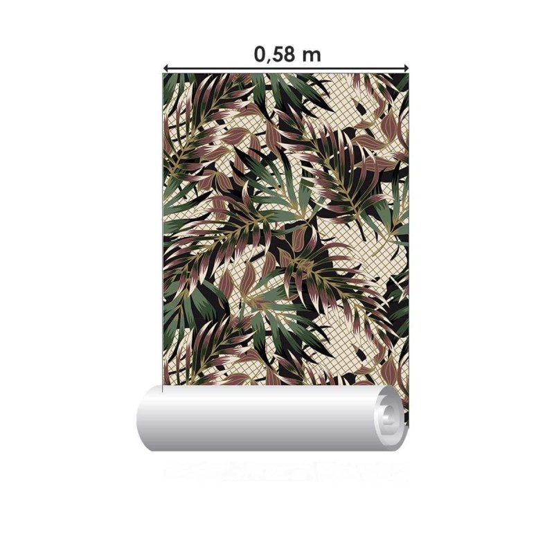 Papel de Parede Adesivo Folhagem Tropical N04179 - Papel na Parede