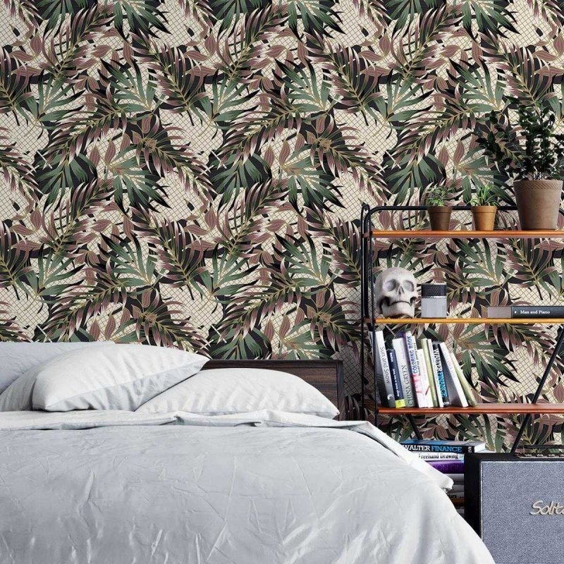 Papel de Parede Adesivo Folhagem Tropical N04179 - Papel na Parede