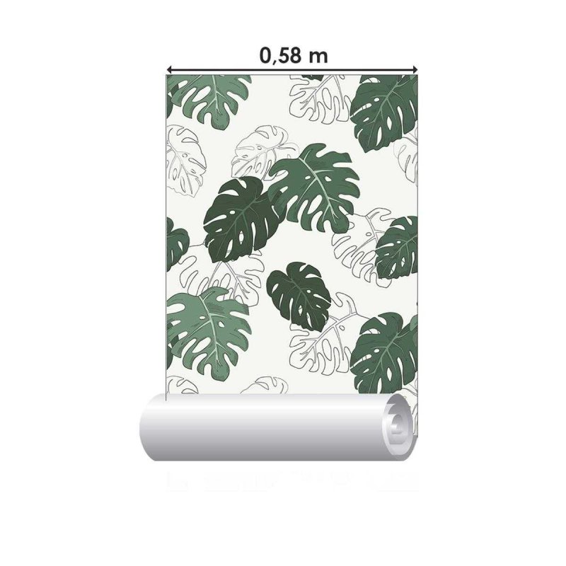 Papel de Parede Adesivo Folhagem Tropical N04260 - Papel na Parede