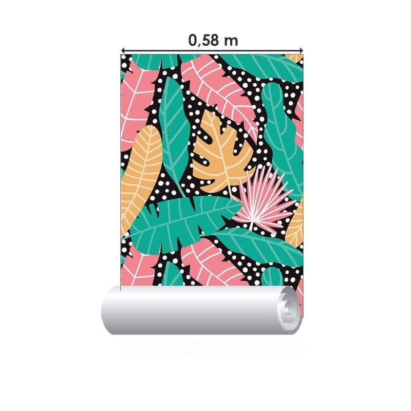 Papel de Parede Adesivo Folhas Abstratas N016037 - Papel na Parede