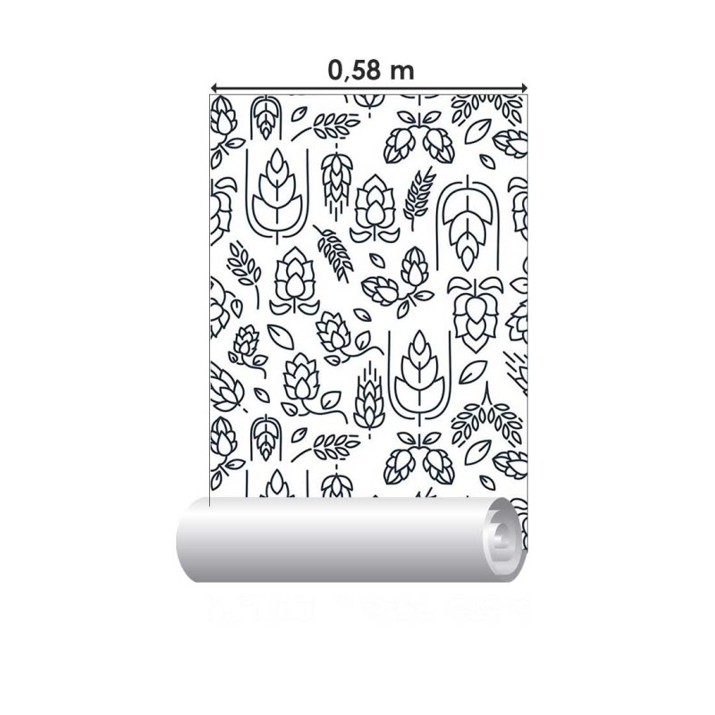 Papel de Parede Adesivo Folhas Colorir N018126 - Papel na Parede