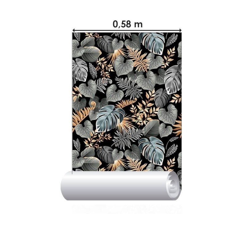 Papel de Parede Adesivo Folhas Dark Leaves N013210 - Papel na Parede