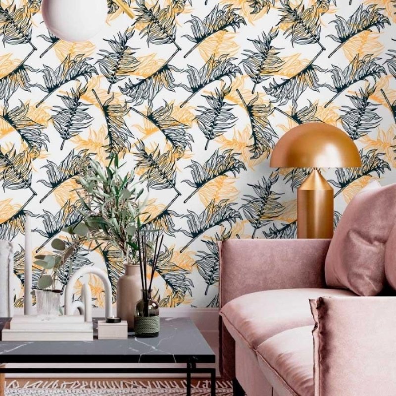 Papel de Parede Adesivo Folhas de Palmeiras N013157 - Papel na Parede